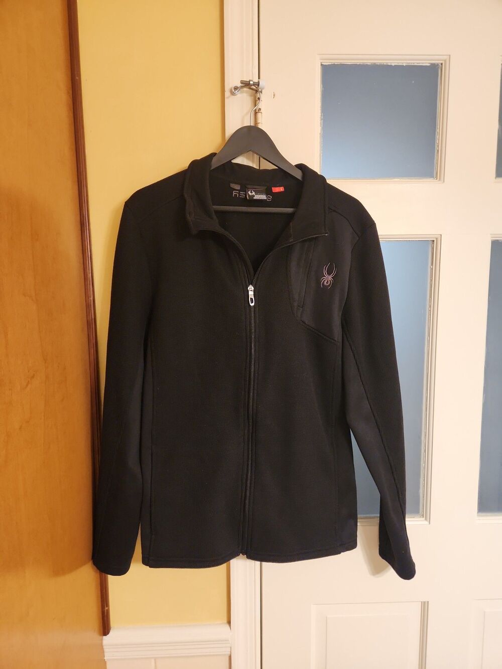 Spyder Women's Black Full-Zip Fleece-Lined Jacket Size L